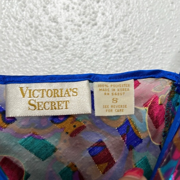 VS 90s Gold Label semisheer floral & paisley print in jewel tones teddy bodysuit - Picture 16 of 17
